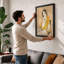 Woman in Mustard Modern - Framed Print-818754315-818754317