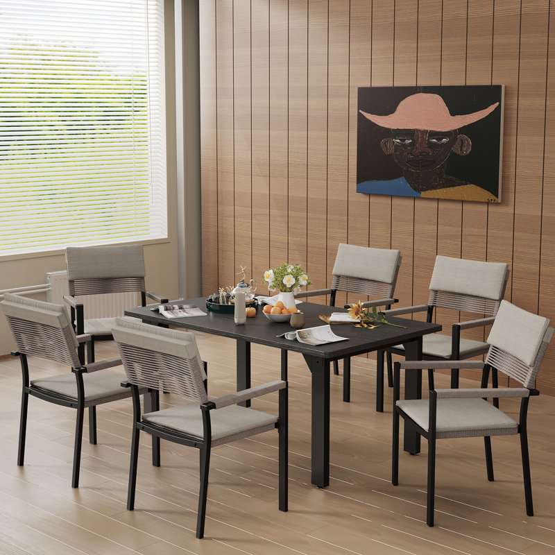 Rectangular Steel Outdoor Dining Table