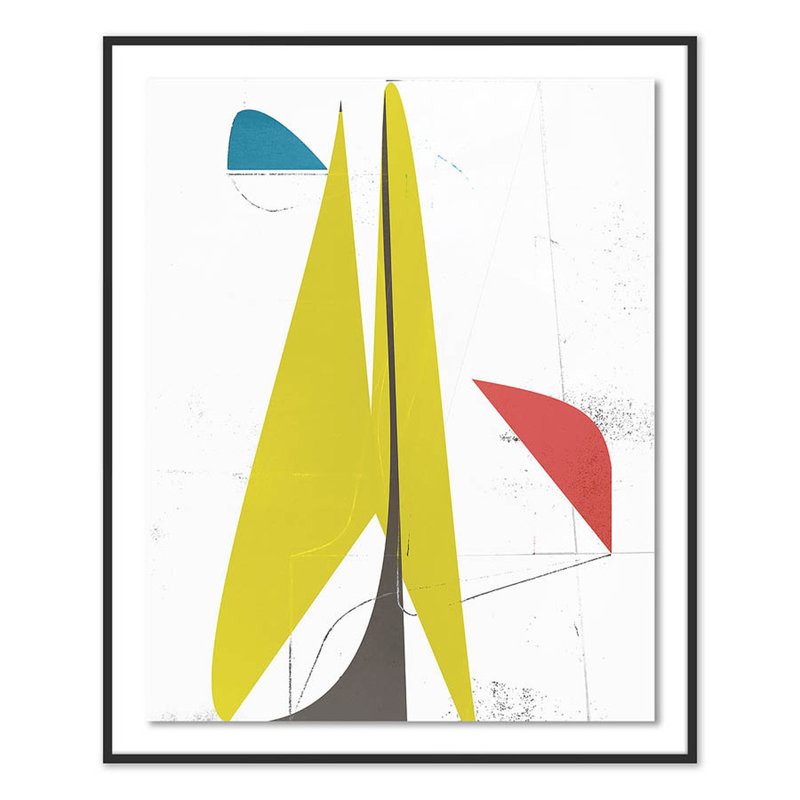 Mougins Print by Bangbouh Studio, Black, 60" H x 49" W x 2.5" D