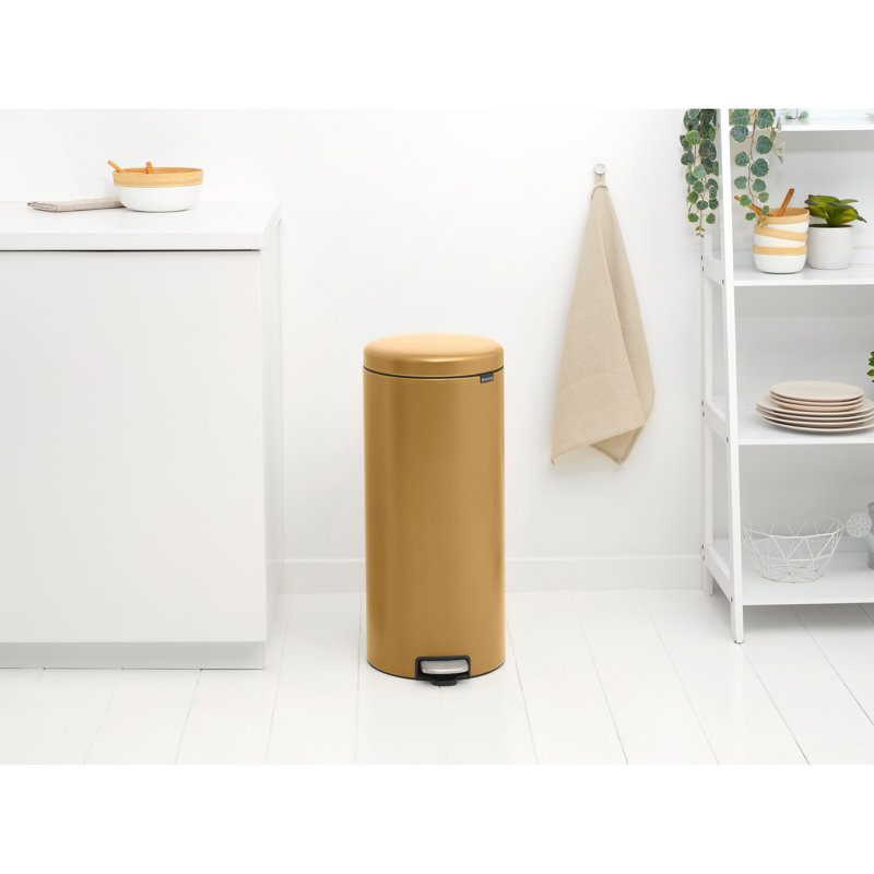 Brabantia NewIcon Soft Closing Pedal Bin, Gold, 30 L