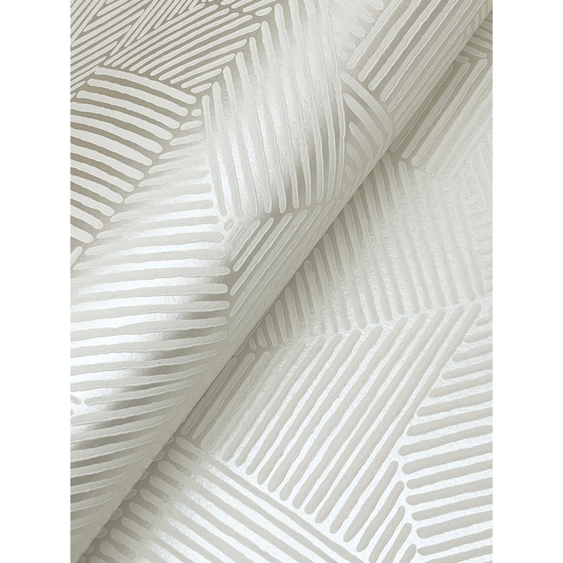 Papier peint géométrique Crescendo, Argent argent