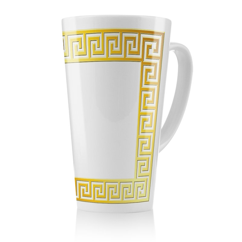 Greek Ornamental Frame Latte Mug