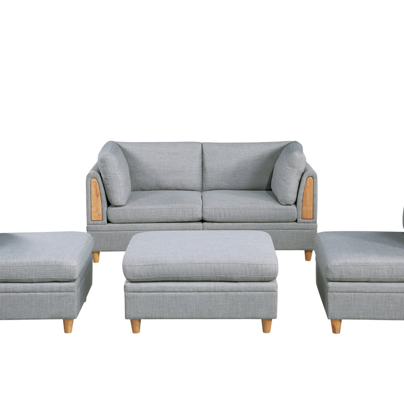 MODULA SET - 5PC Dorris Fabric Sectional Sofa
