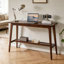 Bureau d'étude polyvalent pour étudiant, 100 % bois massif, table d'ordinateur longue avec tiroir et tablette de rangement-764896635