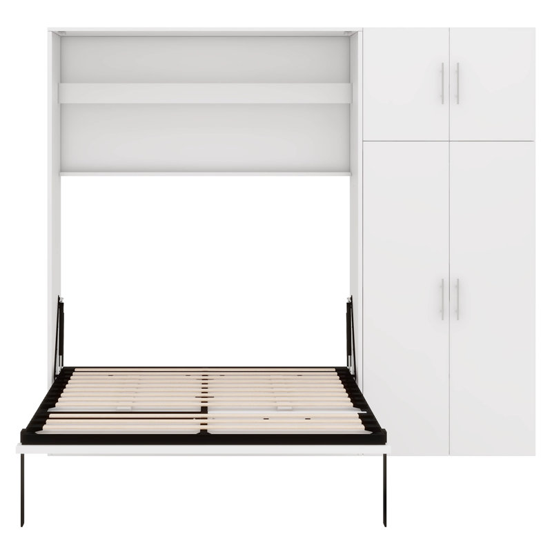 Lit escamotable avec casiers et armoires escamotables, Double
