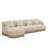 Spacious Chenille Sofas, Modern Leopard Modular Style For Living Room