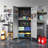 Ackron Heavy-Duty Metal Garage Storage Cabinet with Wheels, Lockable Adjustable Shelves & Pegboard Panels-2144303331