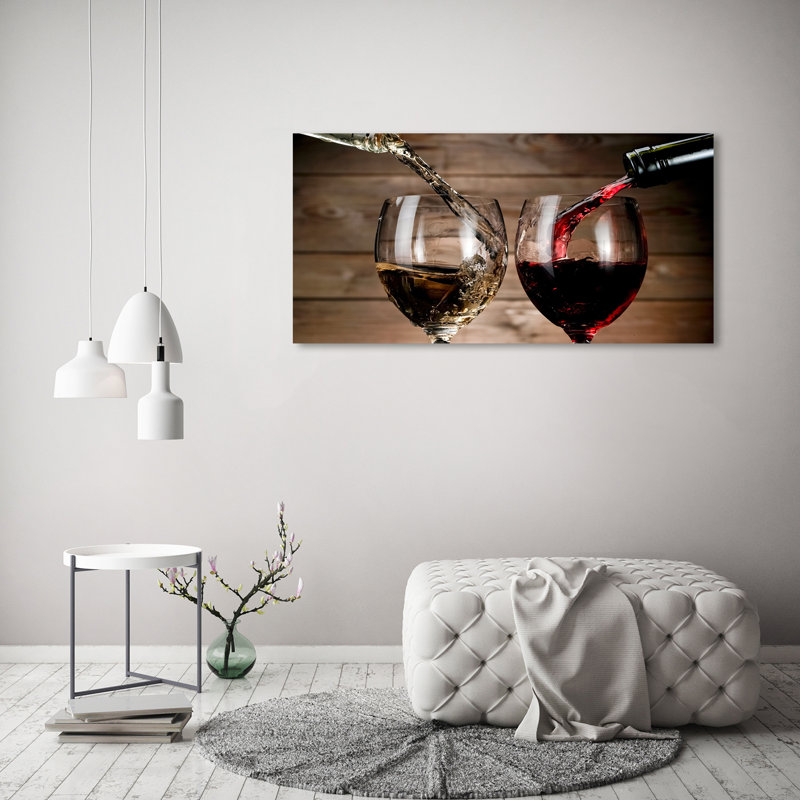 Two Glasses Of Wine - Wrapped Canvas Print