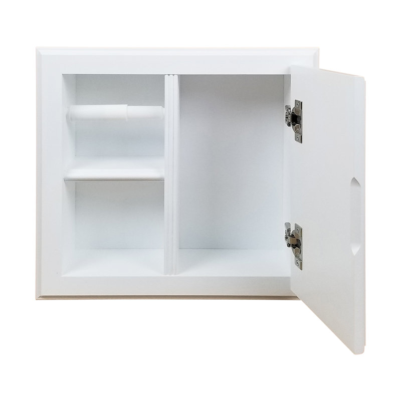 Porte-papier hygiénique encastré Hansford, Blanc