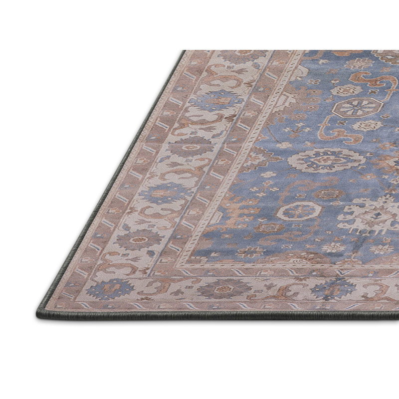 Tapis oriental brun / beige / bleu, Rectangle 3 pi x 5 pi