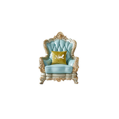 Fauteuil de luxe en cuir massif et bois massif