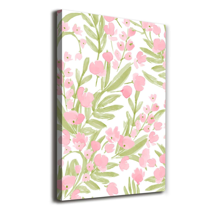 Pink Flowers - Wrapped Canvas Print