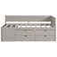 Lit de jour simple gris avec options d'organisation de tiroir et de tablette - Polyvalent. Structure solide. L 77,8 po x l 42,4 po x H 34,3 po. Assemblage requis. Matelas non inclus-651983749-651983751