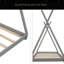 Lit plateforme simple avec structure triangulaire-1323058621