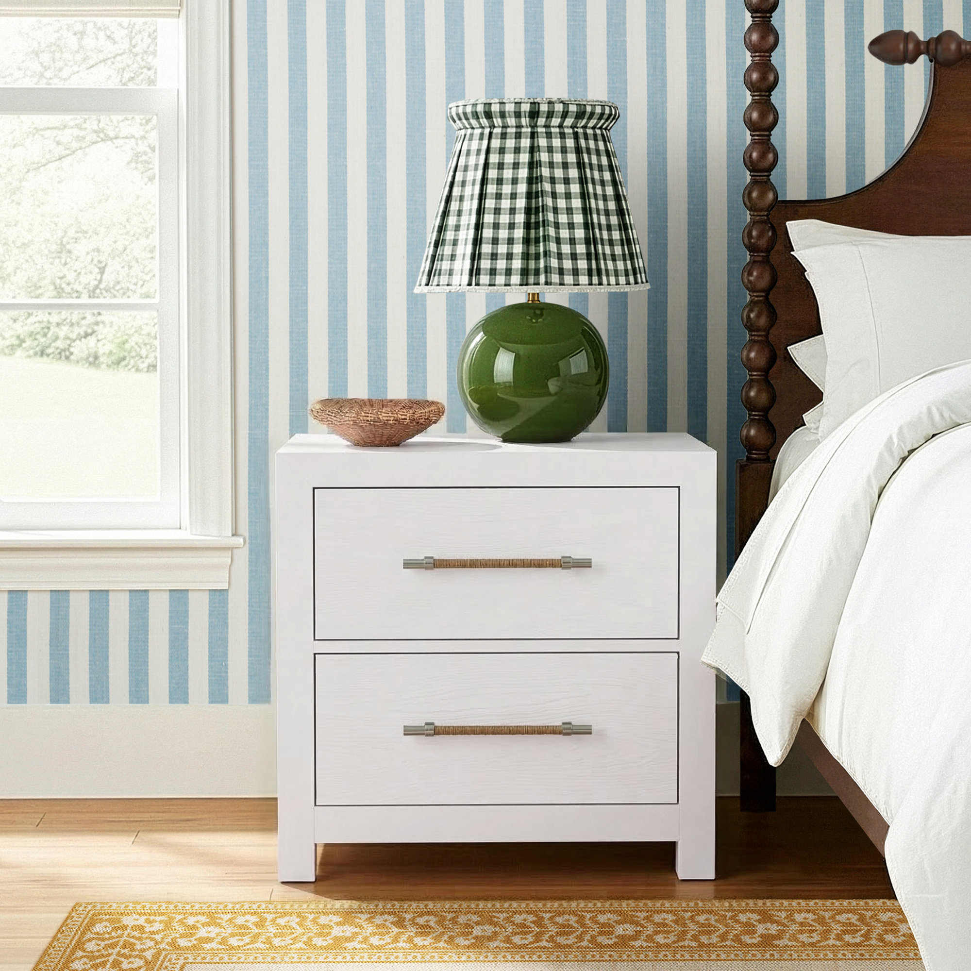 Lana 2 - Drawer Nightstand, White