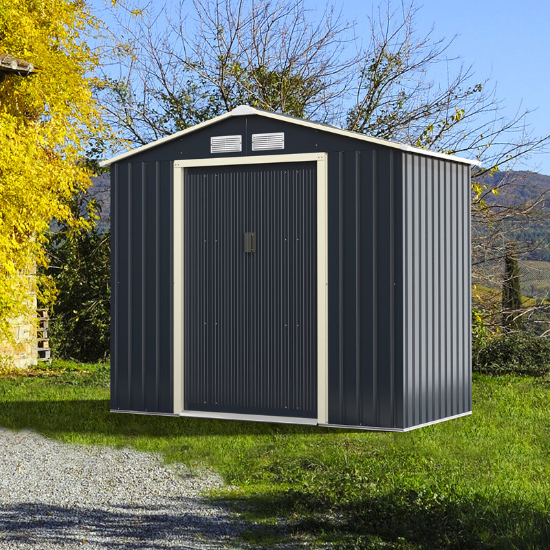 Remise de rangement en métal, 7 pi x 4,2 pi