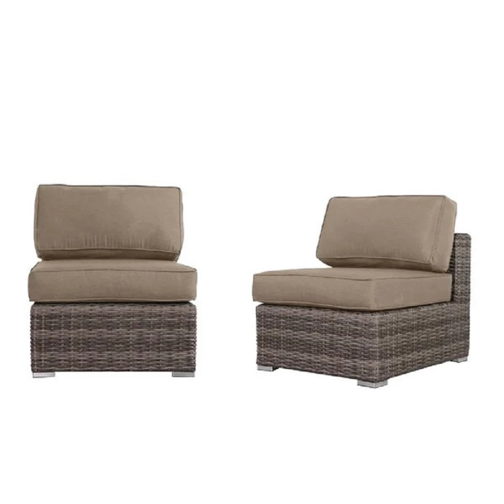 Franke 8-Person Patio Seating Group, Heather Beige Sunbrella®, Gray