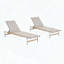 Ensemble de 2 chaises longues d'extérieur en aluminium Hargrove