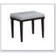 Ensemble de coiffeuse Glam Style avec miroir central, plateau en verre trempé, tiroirs de rangement et tabouret rembourré en obsidienne