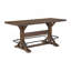 Ensemble de table de salle à manger à hauteur de comptoir de 9 pièces avec repose-pieds en métal brun et 8 tabourets