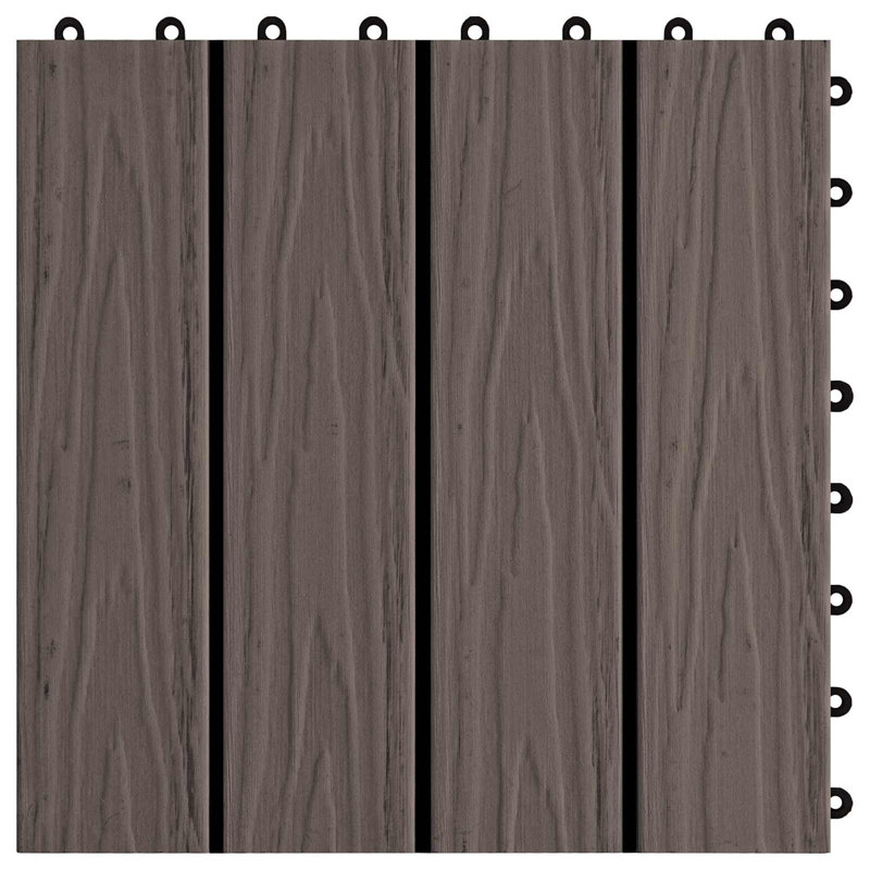 vidaXL 30 cm L x 30 cm W Outdoor Deck Tile