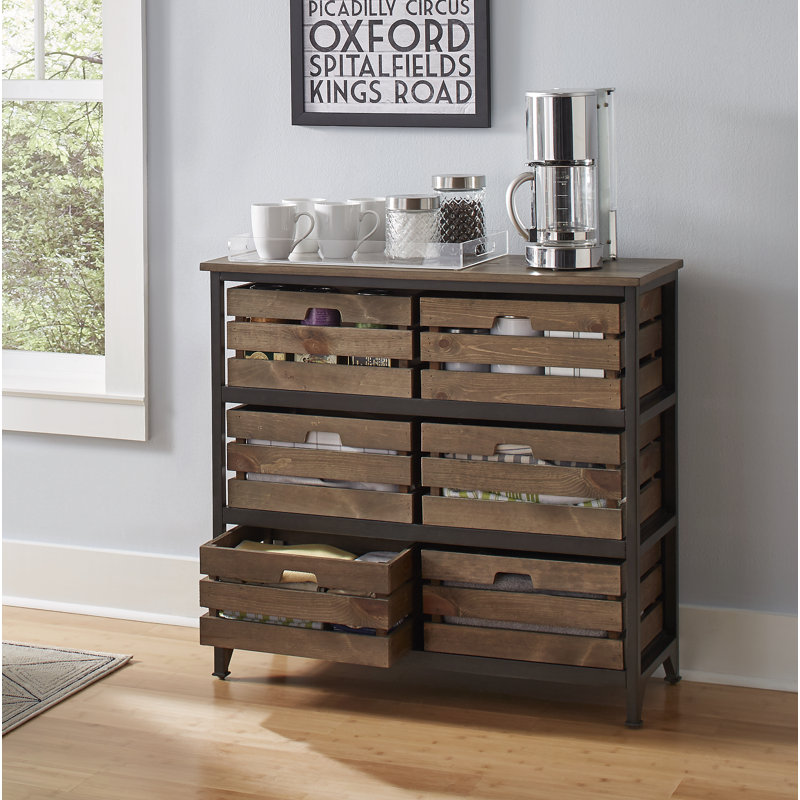 Commode de rangement 6 tiroirs sullivan Khari