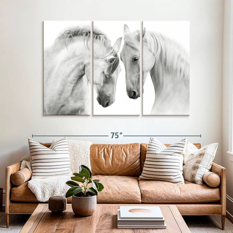 Horses Courting, 24" H x 38" W