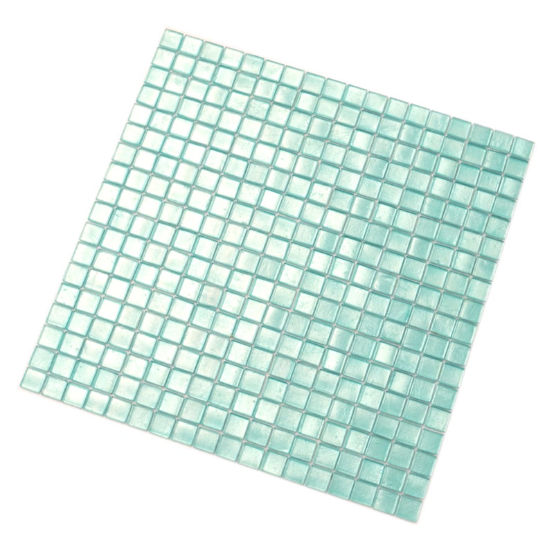 Skosh 0.6" x 0.6" Glass Grid Mosaic Wall & Floor Tile , Pine Green