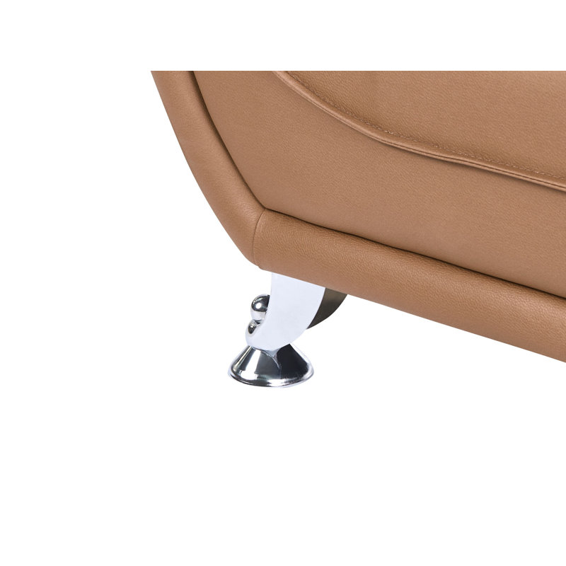 Sofa LEIRA Faux Leather , Golden Brown, 3