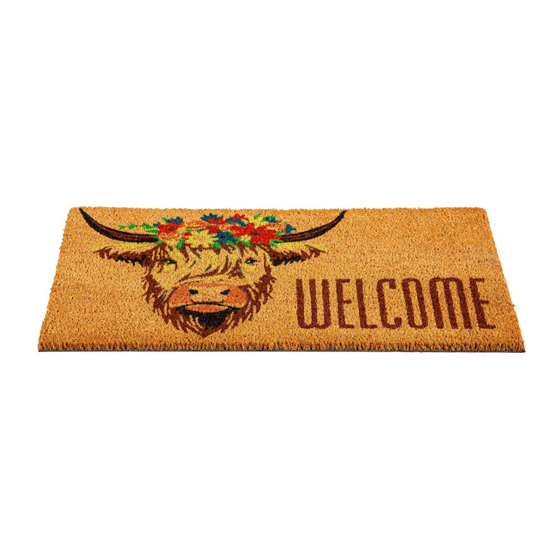Highland Cow Welcome Mat