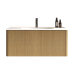 Meuble-lavabo flottant mural 36 po, armoire en chêne naturel rayé avec lavabo à surface solide blanc, meuble-lavabo moderne pré-assemblé
