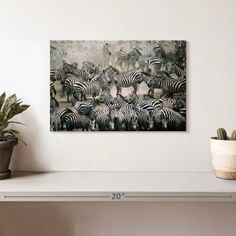 Brampt Zebra Herd, 8" H x 12" W