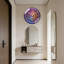 Horloge murale à spirale colorée en forme de DEL avec design unique - horloge murale moderne en verre 24 po