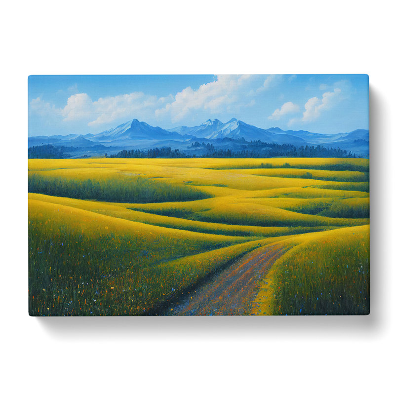 Enigmatic Spring Meadow Landscape - Wrapped Canvas, 35cm H x 50cm W x 3cm D
