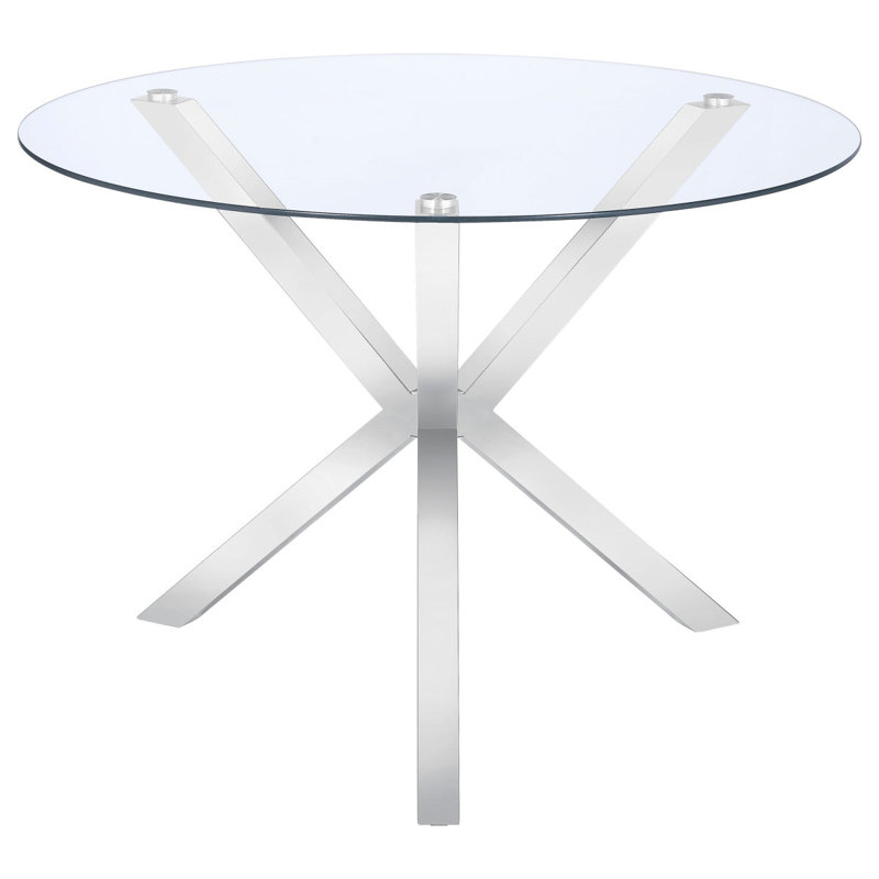 Isolde Chrome 41-Inch Dining Table