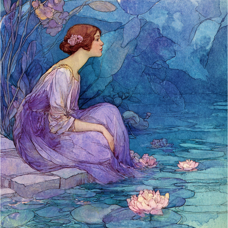 Art mural sur toile Lotus Whisper, L 30 po x H 30 po x P 1,5 po