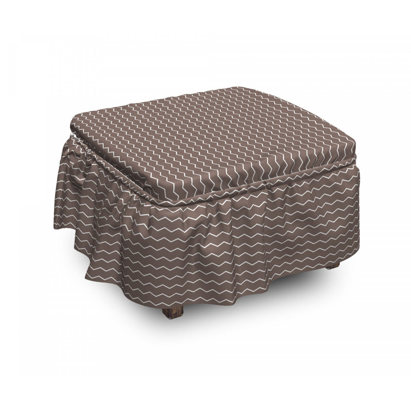 Housse pour repose-pieds en zigzag ondulé lines