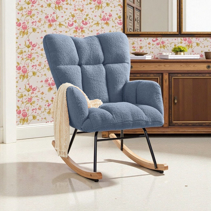 Chaise berçante Teddy, Bleu