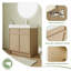 Meuble-lavabo sur pied simple de 30 po avec comptoir en résine