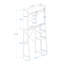 Armoire de rangement au-dessus de la toilette