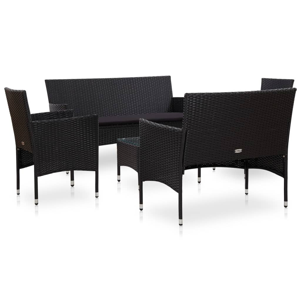 9-Sitzer Lounge-Set Minford aus Polyrattan mit Polster