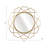 Hesiodos Modern Round Mirror with Geometric Layered Iron Frame, Metal and Glass Wall Decor Accent for Contemporary Interiors-580341138