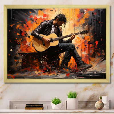" Orange Black Music Melodic Strings "