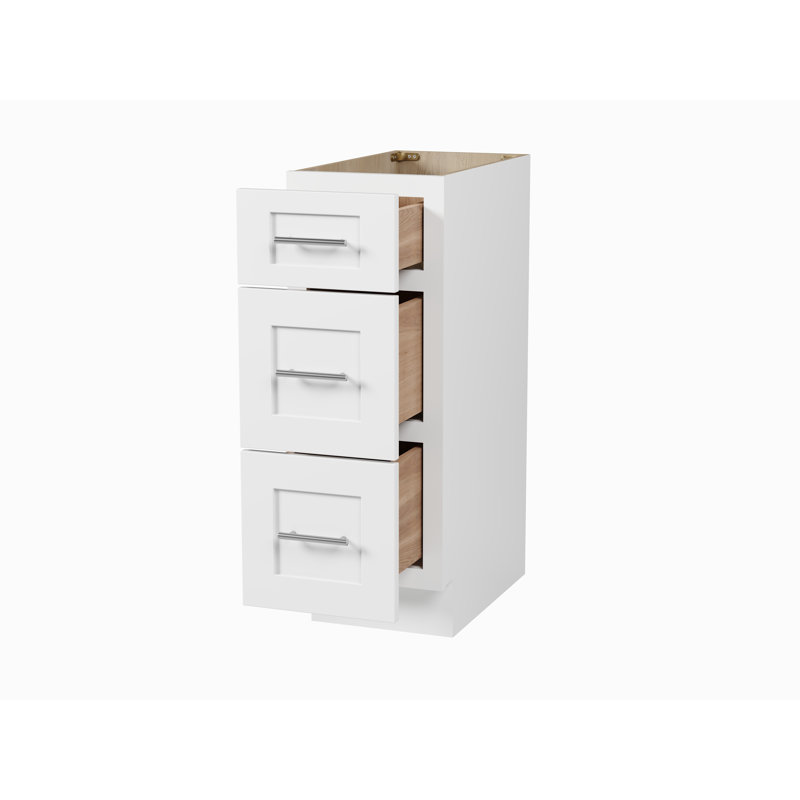Base de meuble-lavabo 3 tiroirs Disar, Blanc