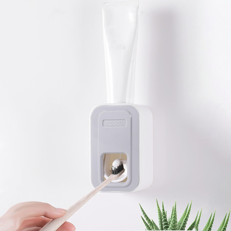 Full Automatic Toothpaste Squeezer No Punching Household Wall Mounted Toothbrush Toothpaste Shelf Lazy People Toothpaste Artifact