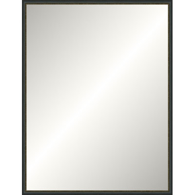 Distressed Black Old World Mirror