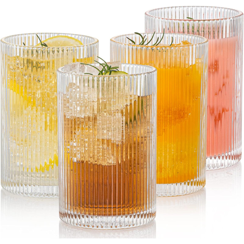 Verrerie élégante cannelée 16,9 oz Douglasdale