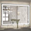 Miroir de salle de bain 3 lumières à DEL anti-buée avec rétroéclairage et éclairage frontal, miroir de meuble-lavabo en verre trempé, conforme Rohs et CRU-1347150464