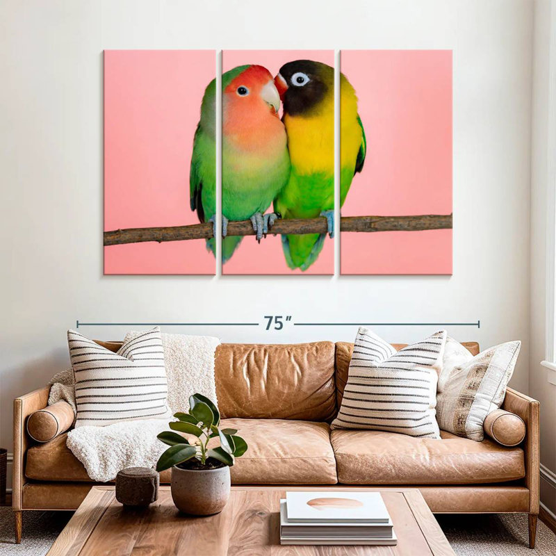 Hardie Smooching Lovebirds, 42" H x 65" W