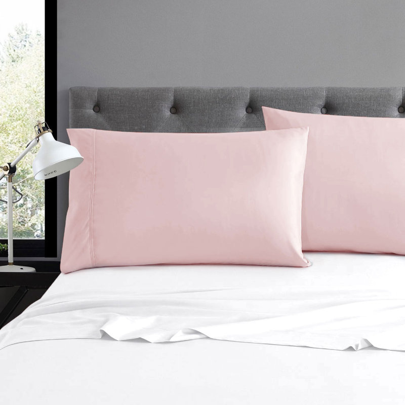 Soft Microfiber Pillowcase - Basics by Wayfair™, King, Blush